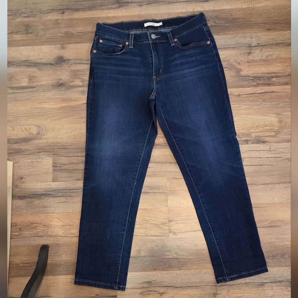 Women's Dark Blue Boyfriend Jeans